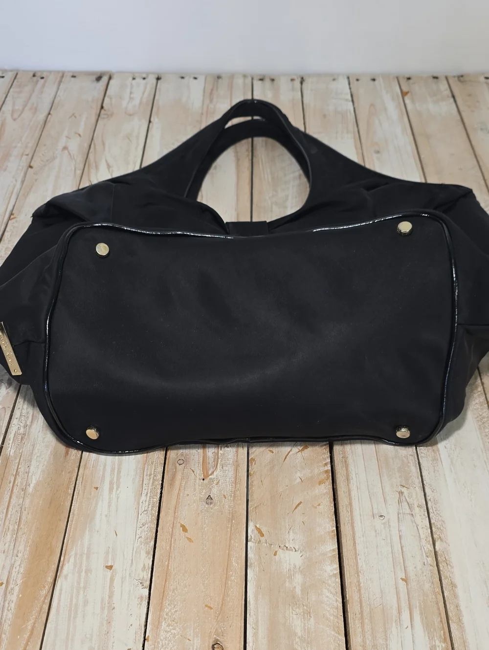 Kate Spade New York Y2K Black Nylon Front Bow Shoulder Purse